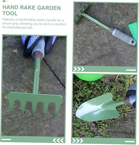 Miniatura 2 de Totority 1set Stainless Steel Gardening Tools Ergonomic Hand Tools for Planting Digging and Cultivating Compact Rake and Shovel for Home Gardening
