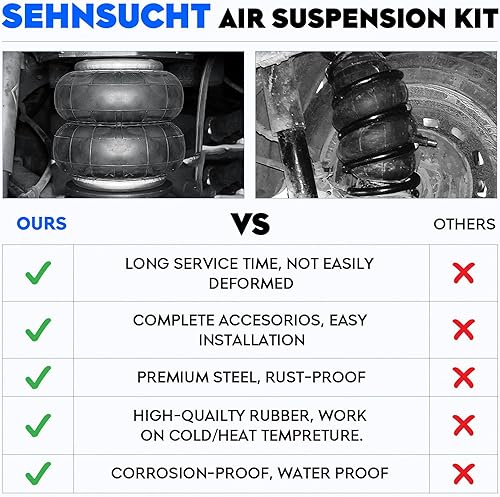 Miniatura 4 de Kits de sistema de mejora de suspensión de bolsas de aire traseras para camioneta RAM 1500 2WD y 4WD 2009-2022, repuesto para DR1500DQ
