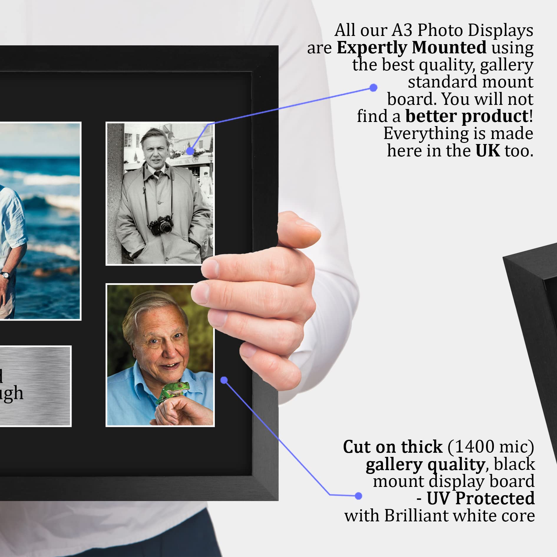 HWC Trading FR A3 Sir David Attenborough Gifts Printed Signed Autograph Picture for Followers & Fans - A3 Framed - Image 4