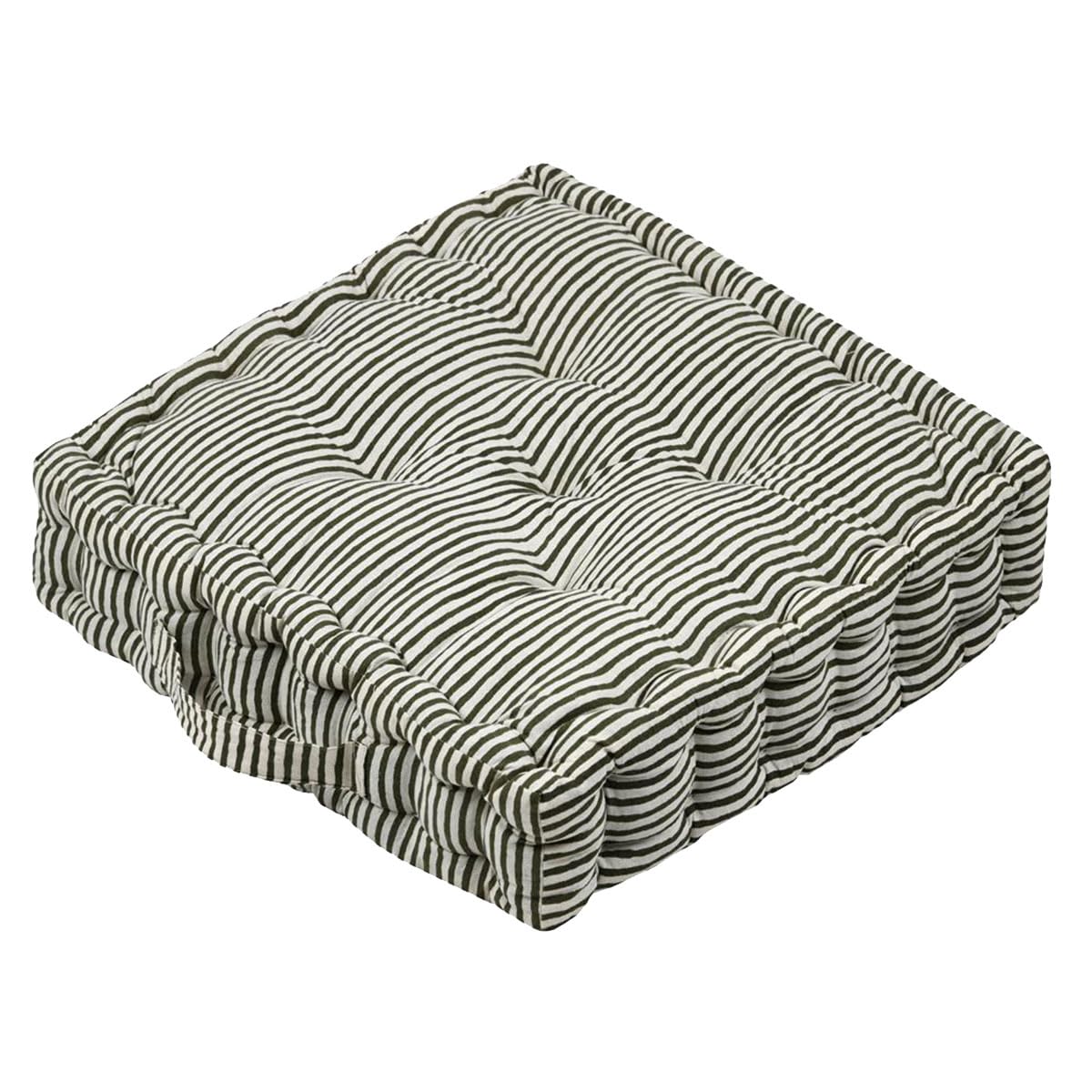 Coussin de sol SOLEIA vert 40x40 matelas assise epaisse pour salon et terrasse