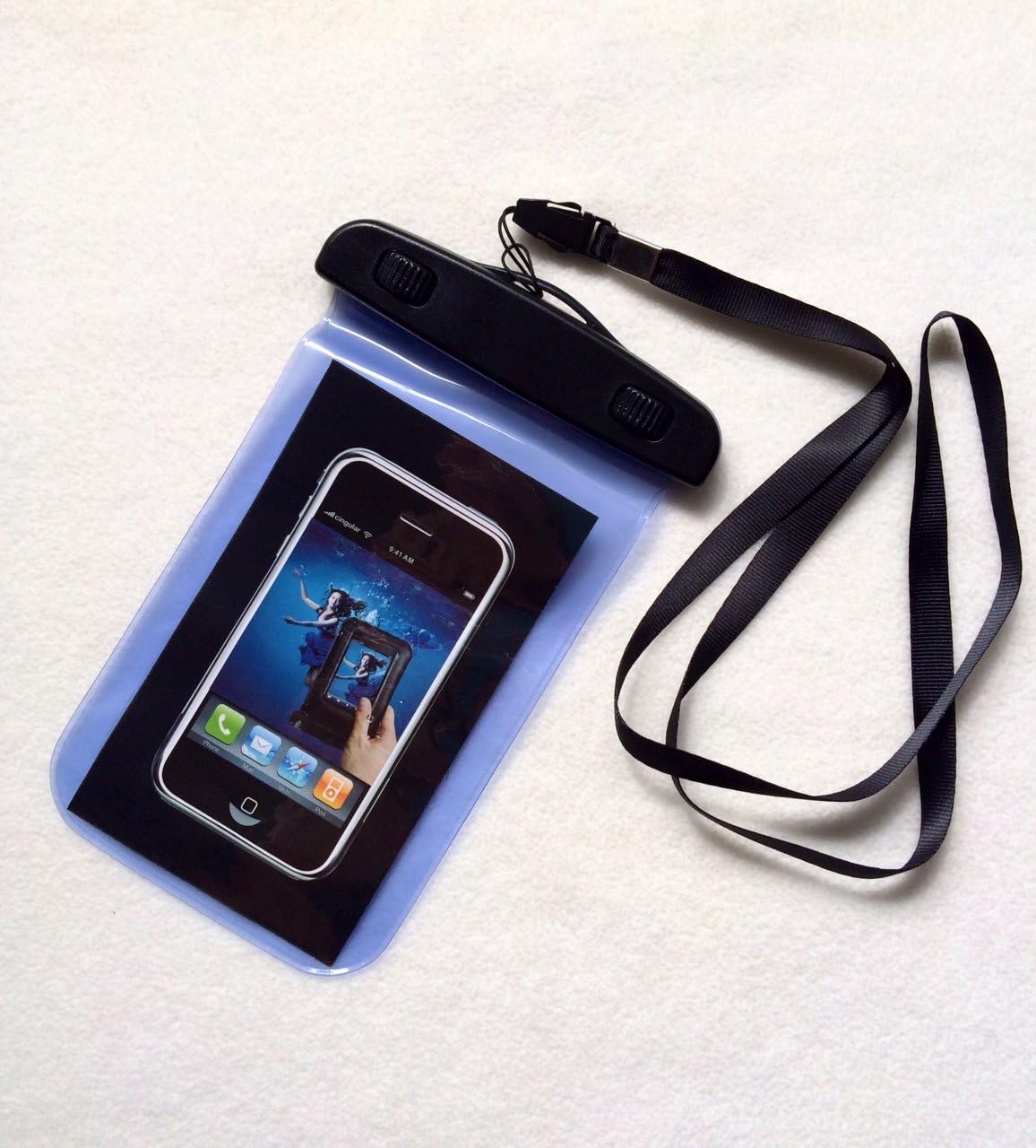 Waterproof Underwater Dry Case Pouch Bag for iPhone 5S, iPhone 5C, iPhone 5, iPod, MP3 Players, Digital Cameras and Other Similar Sized Device. Suitable for Swimming, Biking, Hiking, Skiing, Fishing, Kayaking and Other Outdoor Activities and Travels - IPX8 Certified, Safe & Reliable (Blue)
