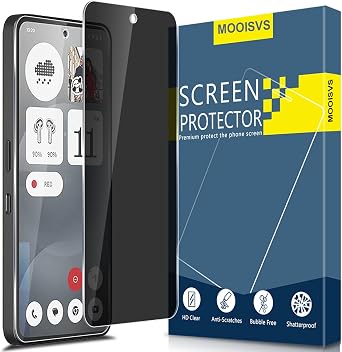 [2 Pack for Nothing Phone 3a Pro Privacy Tempered Glass Screen Protector, Ultra HD Tempered Glass Film, Anti-Spy, 9H Hardness, Anti-Scratch, Bubble Free