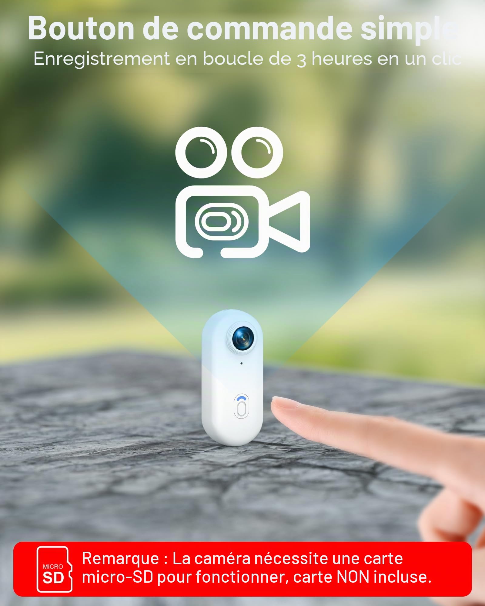 Collier pour caméra pour chat avec application pour téléphone, enregistrement vidéo HD 1080p, caméra POV pour chiens et grands chats, collier sans fil avec visualisation de l'application (collier XS)