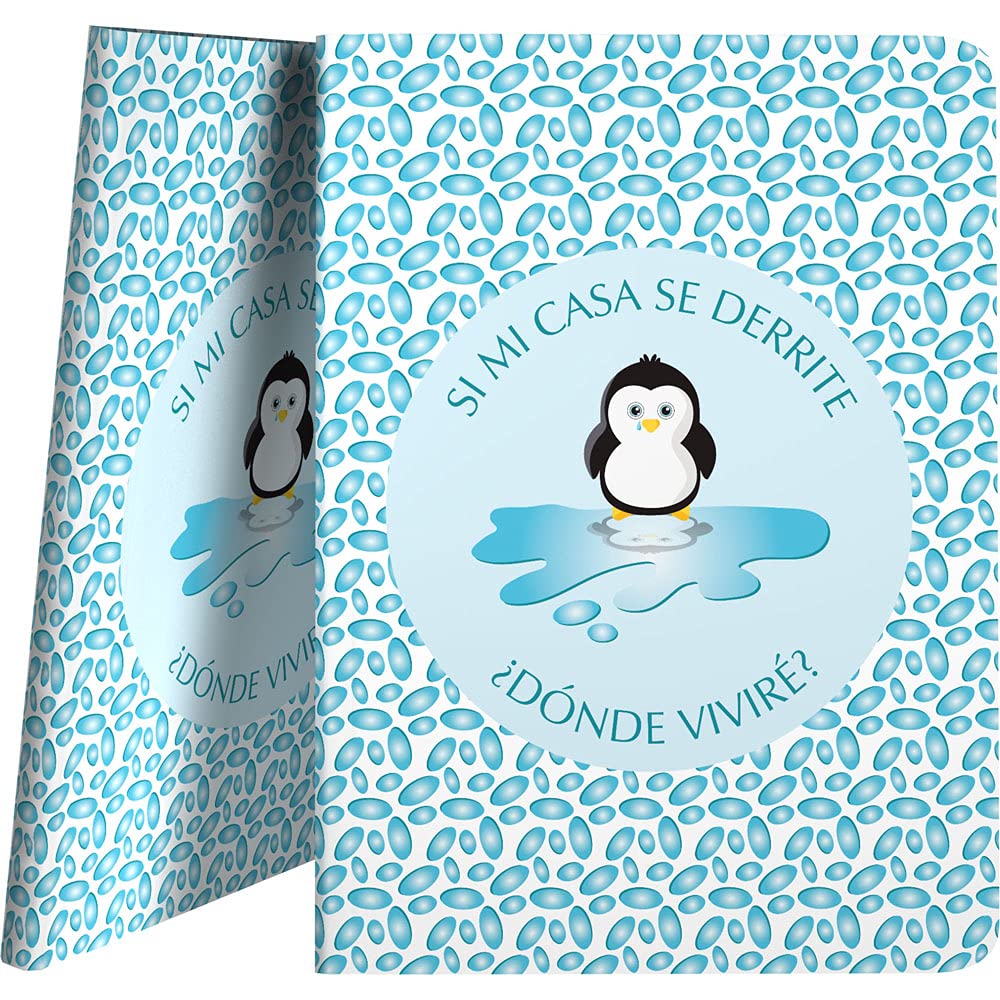 Grafoplás 1332431 Folders with 30 Pockets, A4, Transparent, Polypropylene Covers, Diverse Collection, Penguin Model