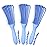 Detangling Brush for Afro American/African 3a to 4c Kinky Wavy/Curly/Coily Hair, Scalp Massage Knots Detangler Comb for Wet/Dry/Oil/Thick/Long Hair (3 pcs, 3-Blue)
