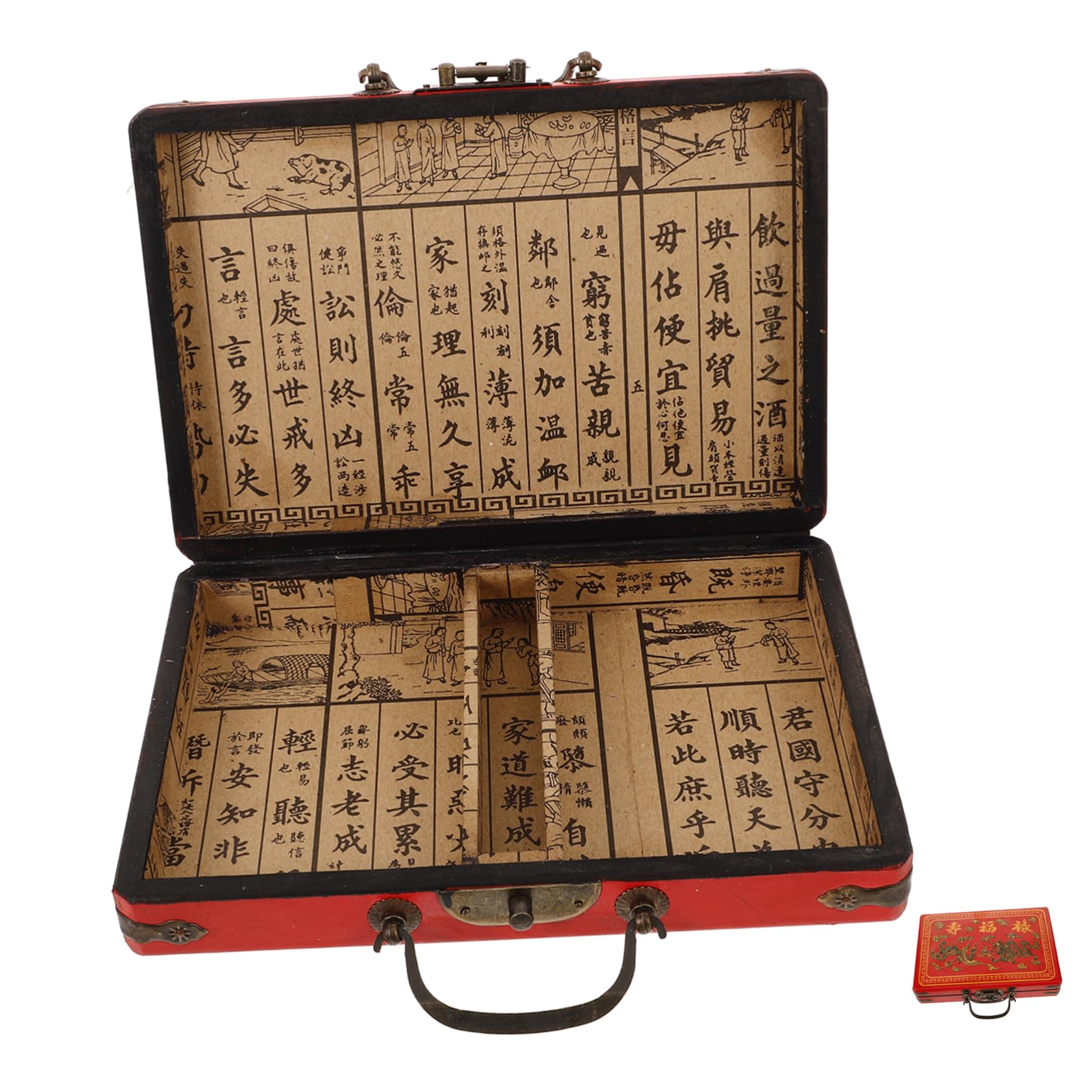 Boîte de transport pour mahjong en bois pour vos soirées de jeu
