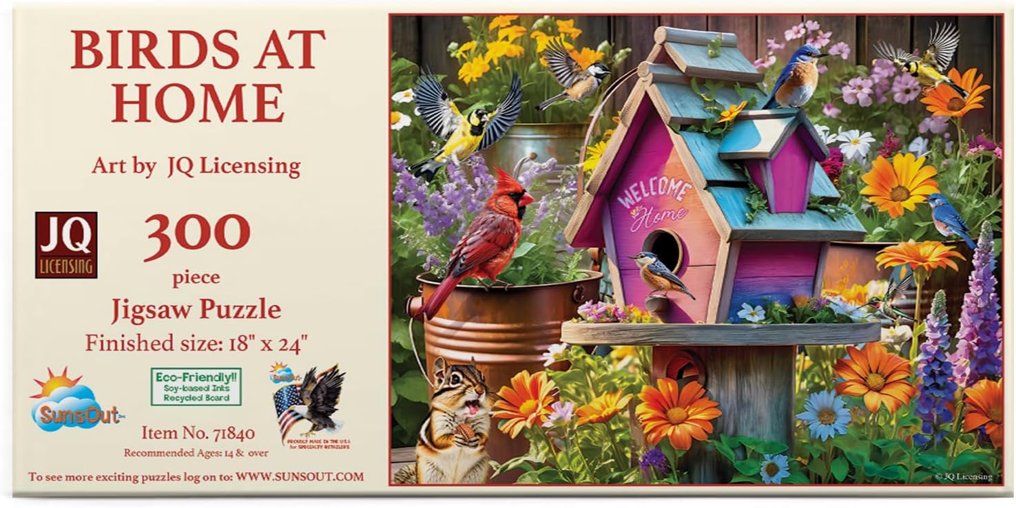 SUNSOUT INC Birds at Home 300 pc Jigsaw Puzzle by
