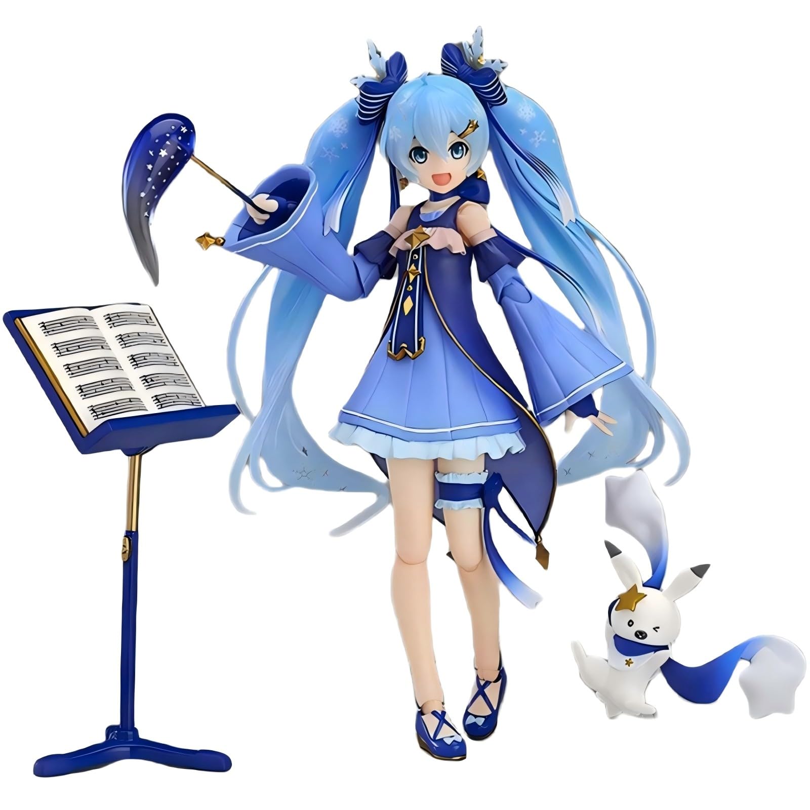 Keyhvao Astral Miku Figure 14CM Fairyland Movability Model Statues Snow Miku Anime Figures Cute Decoration PVC Material Gifts for Fans,Unisex