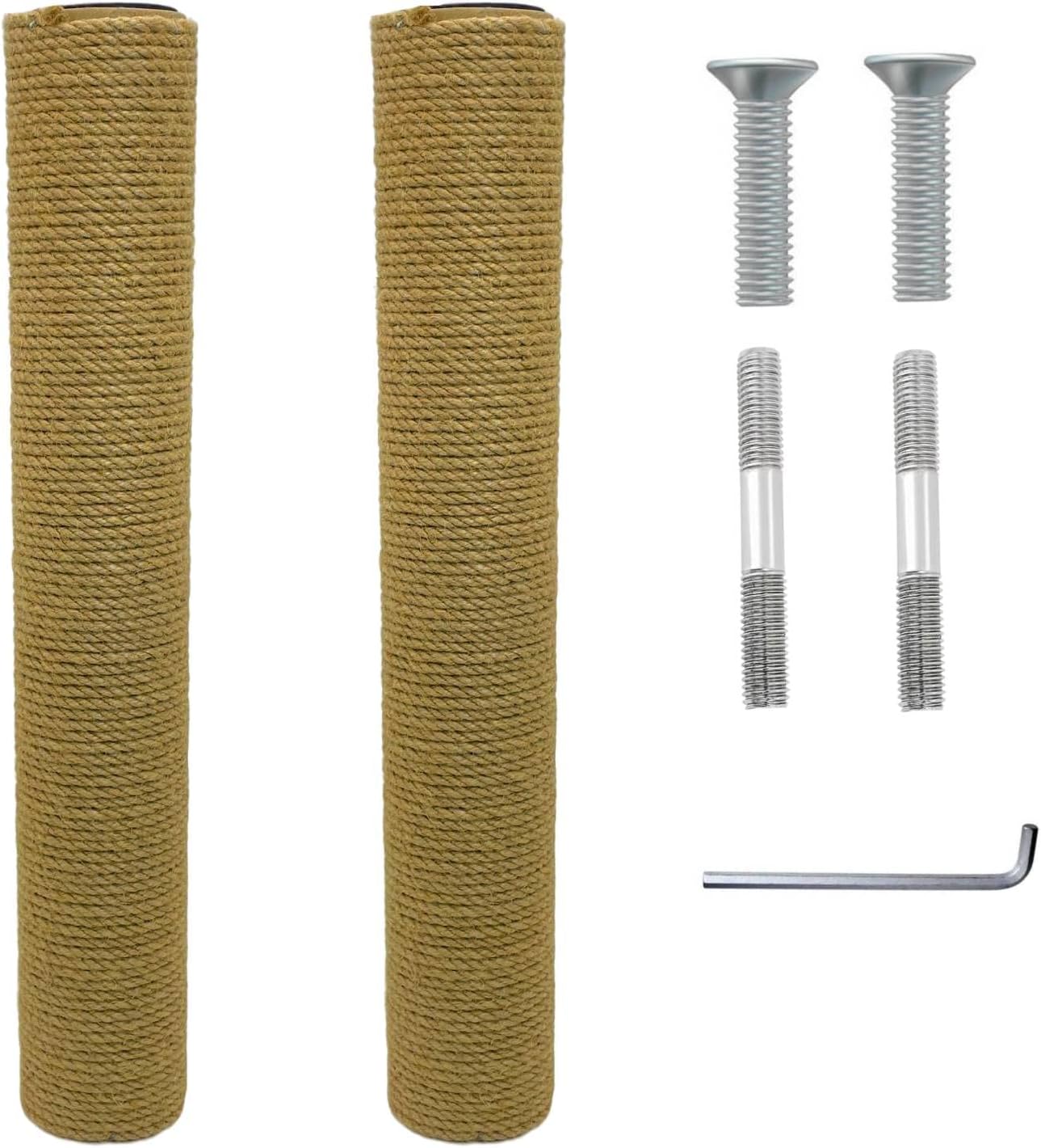 Fhiny 2PCS Cat Scratching Post Replacement 15" Natural