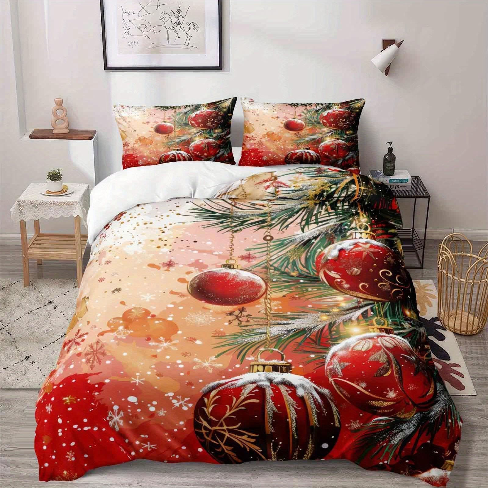 Housse de Couette de Noël 90x190 pour chambre d'enfant festive