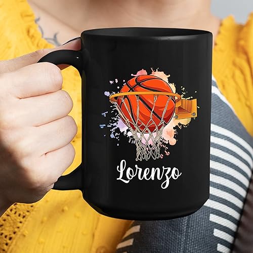Miniatura 3 de Taza de café personalizada para fanáticos del baloncesto, taza de pelota de baloncesto para jugadores de baloncesto, taza de cerámica para amantes