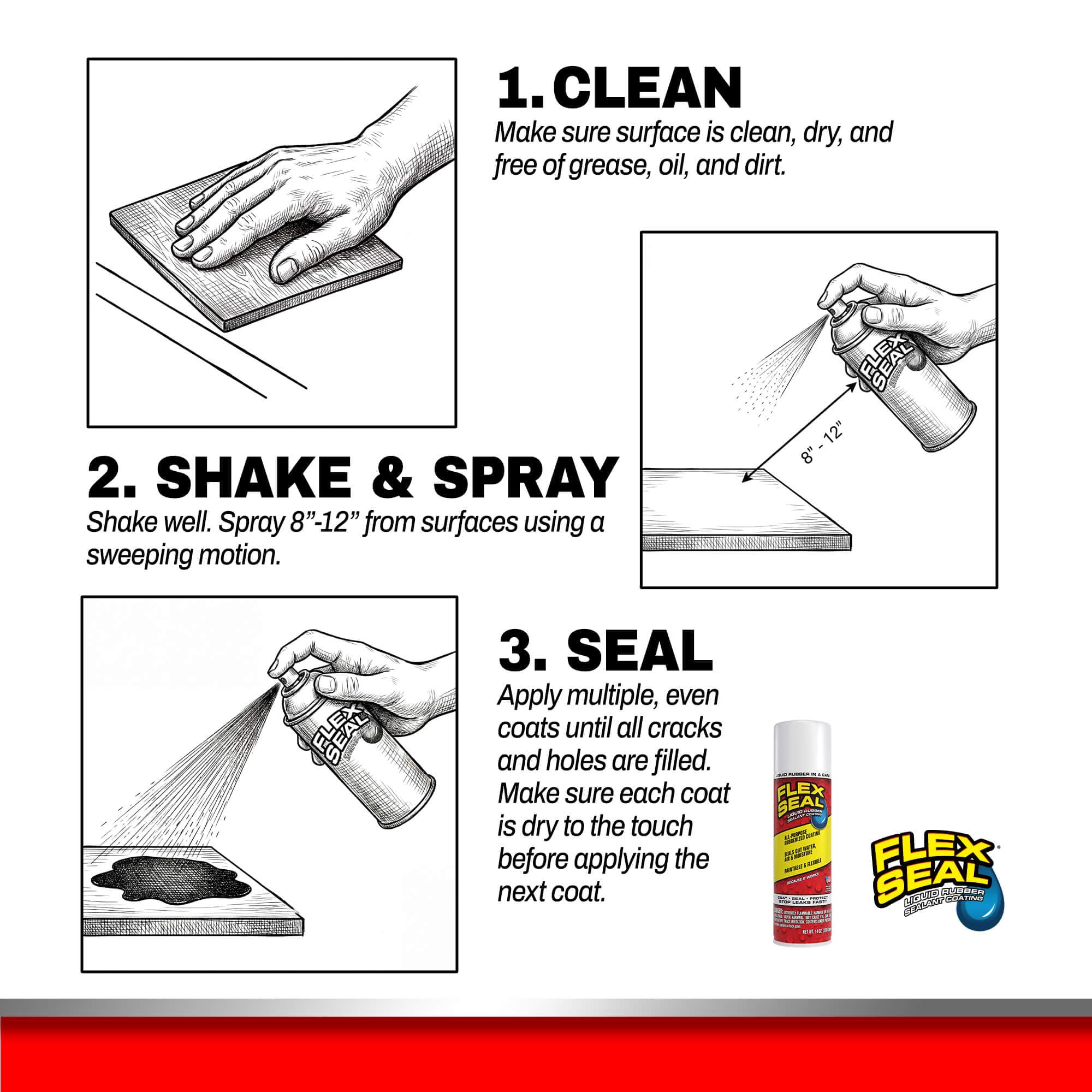 Flex Seal Płynny gumowy uszczelniacz w sprayu, 40 ml, biały