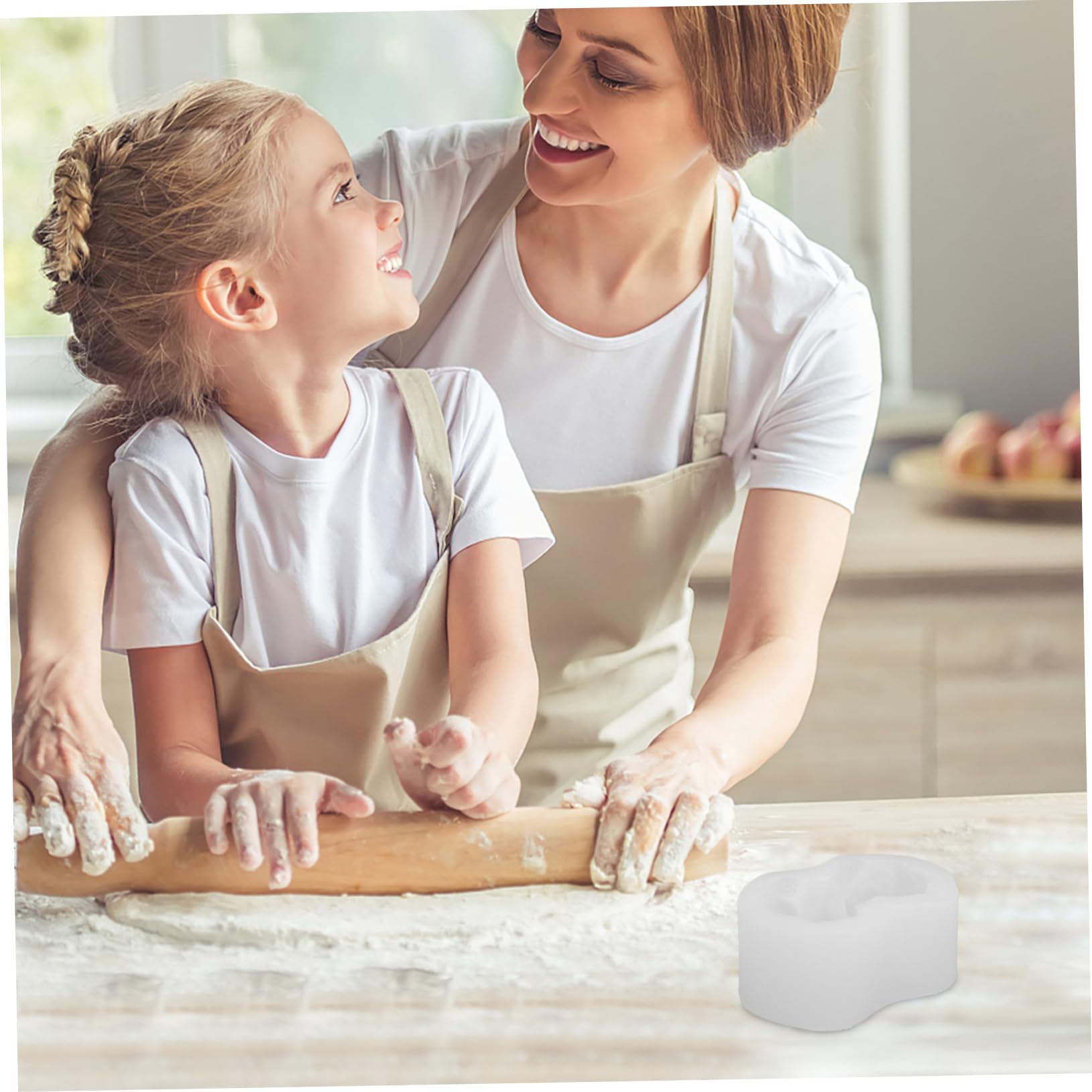 VILLCASE Moule à Gâteau Mousse Haute Température Moule Cookie et Cake Décoratif Blanc pour Pâtisserie Diy et Fêtes Cadeau