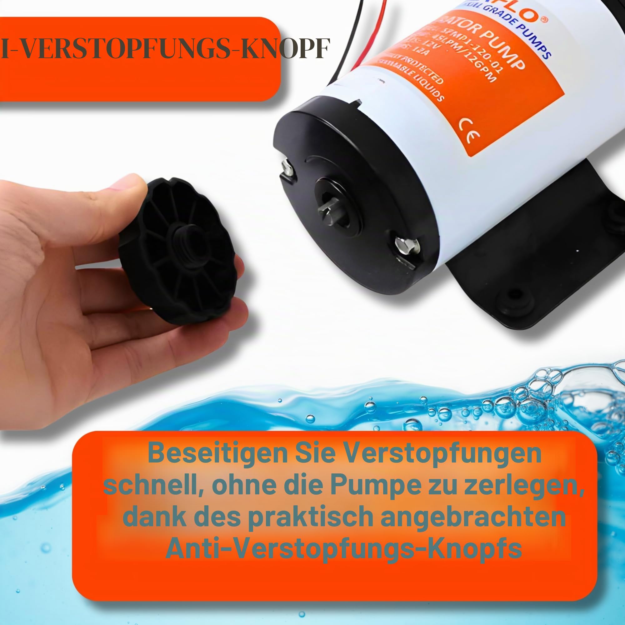 SEAFLO Neues Zerkleinerungspumpensystem 12 V für RV Marine 01 Serie verbesserter Motor