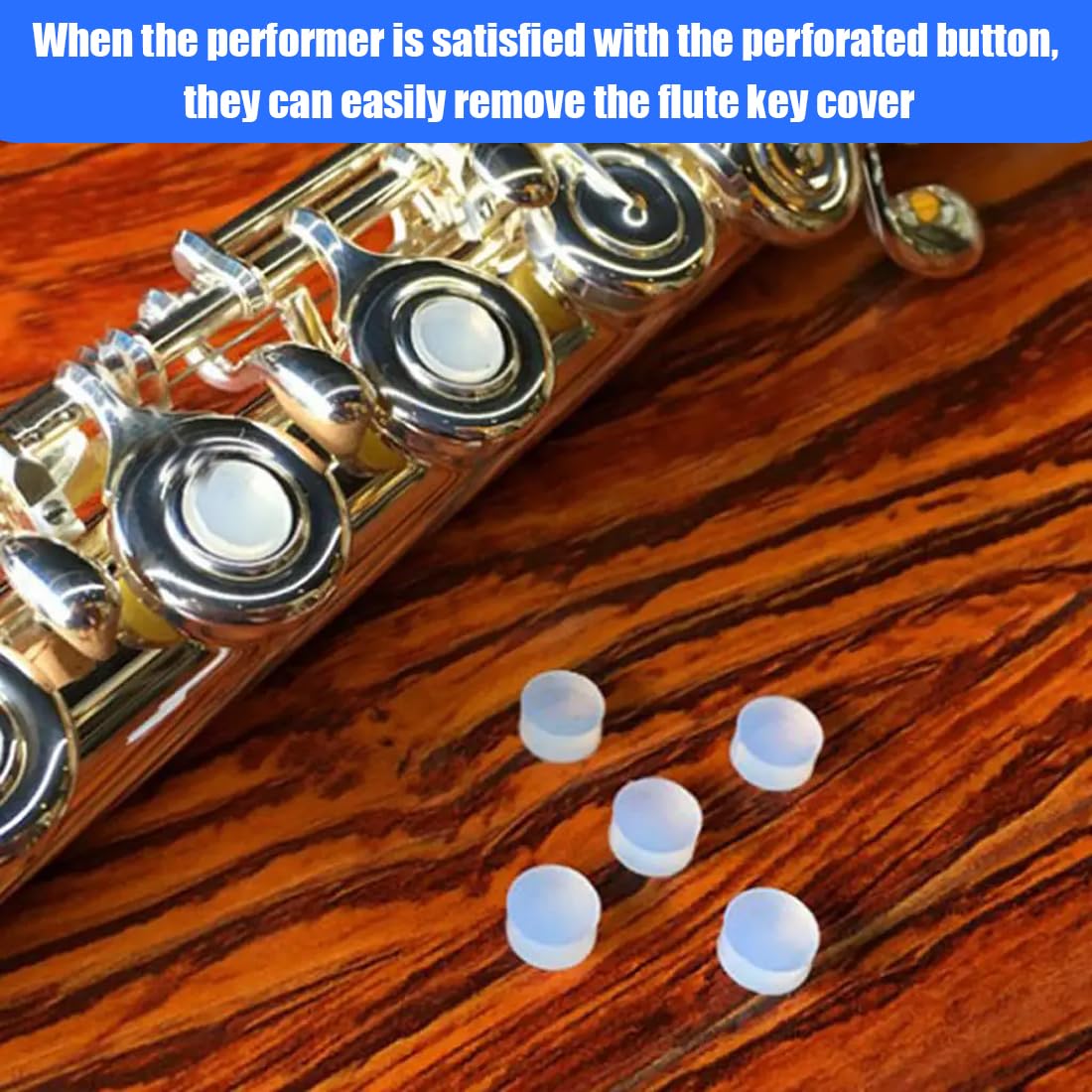 30 Pcs Bouchon Flute Traversiere 7 * 3 mm Bouchons d'Oreille de Flûte Bouchon en Silicone Souple Bouchons À Trou Ouvert Universel Paquet Flute Plug