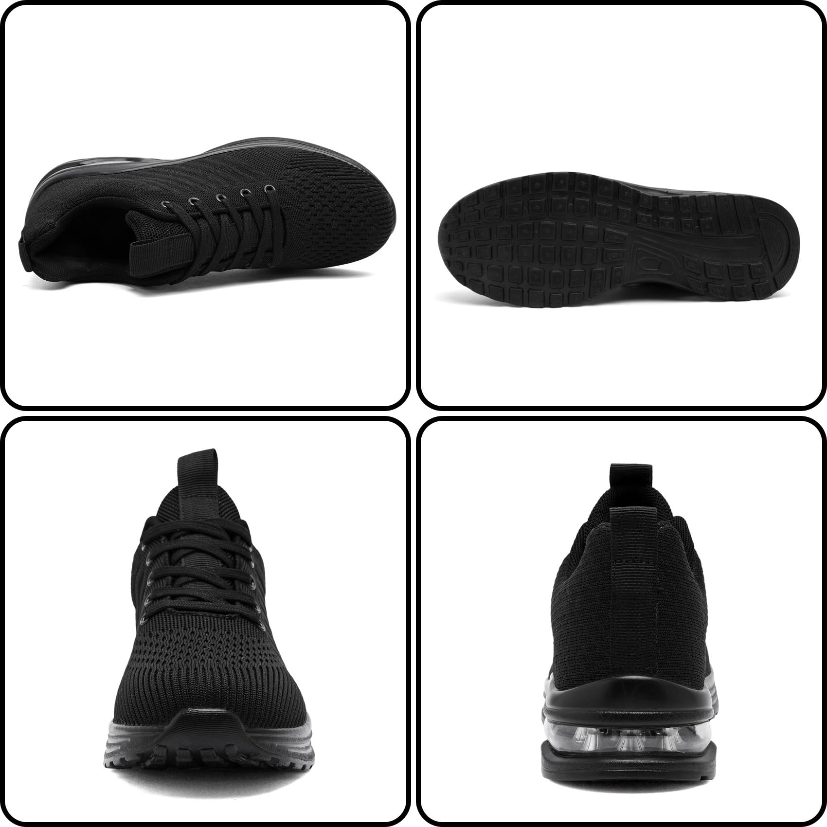 Zapatillas de correr para hombre, con cámara de aire, ligeras, transpirables, para caminar, deportes