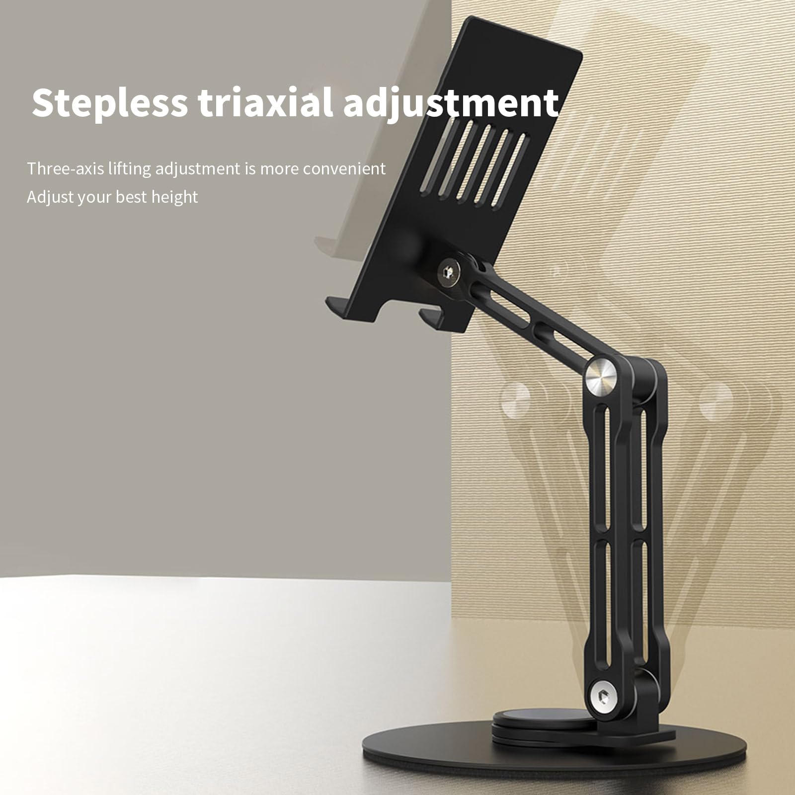 Soporte para teléfono móvil, soporte plegable para tableta, soporte de teléfono de escritorio, a prueba de golpes, 3 ejes, soporte giratorio de 360 grados, soporte para tableta plegable