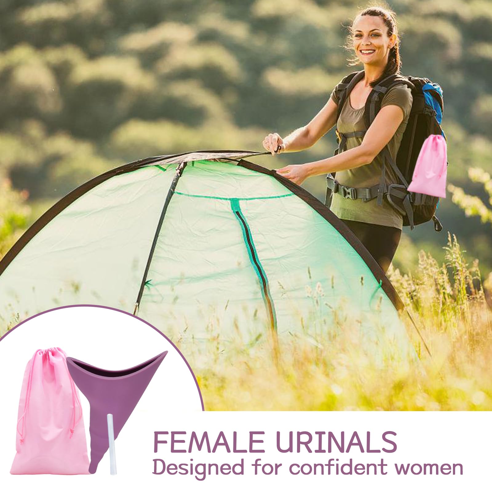 Bramble - 2 Frauenurinal für Unterwegs mit Beutel & Zubehör - Urinella Im Stehen Pinkelhilfe für Bramble - 2 Frauenurinal für Unterwegs mit Beutel & Zubehör - Urinella Im Stehen Pinkelhilfe für