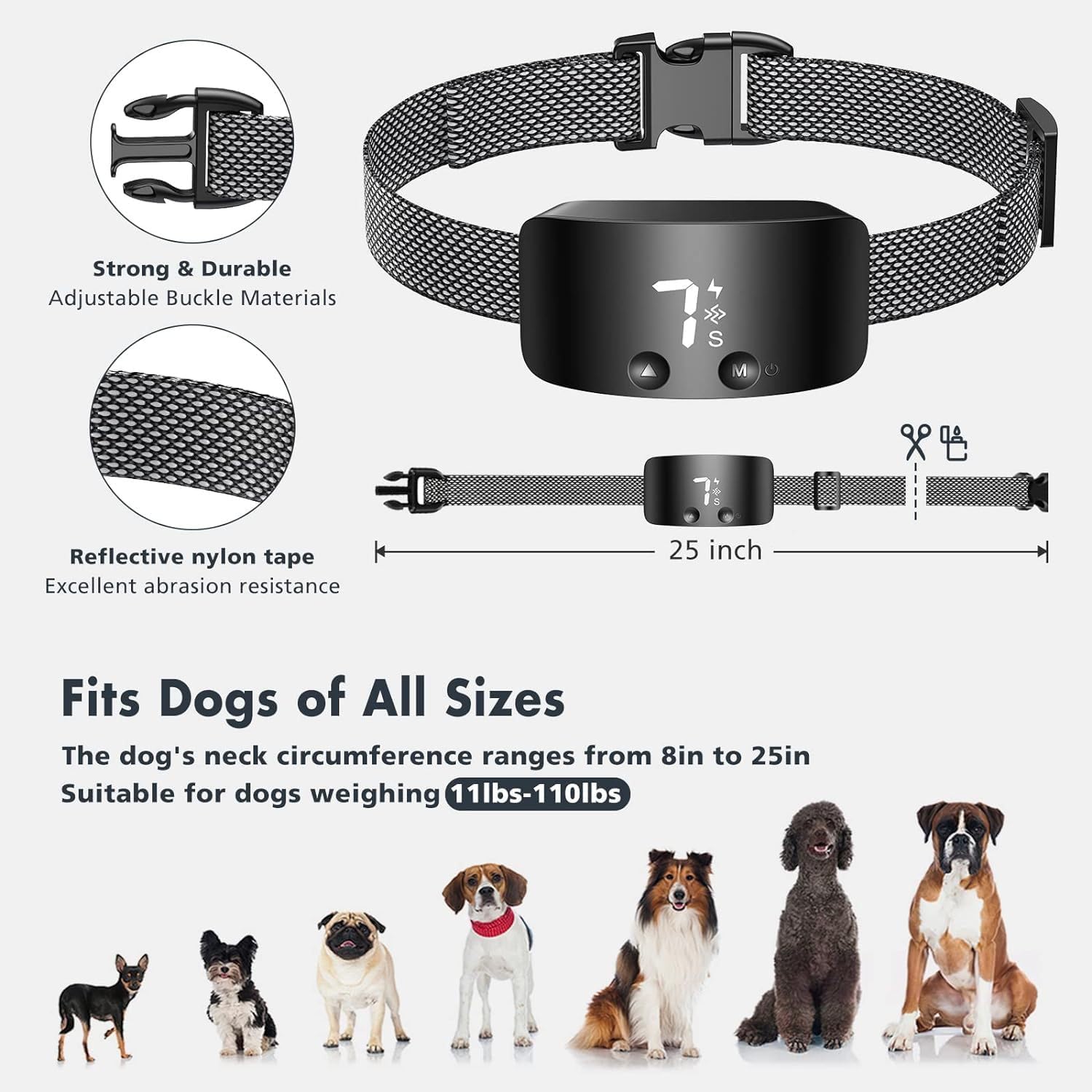Anti bark, Rechargeable AntiBarking Collar