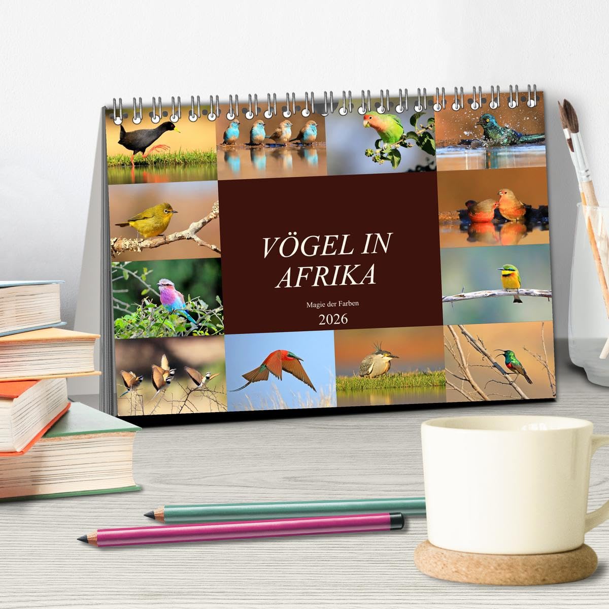 Vögel in Afrika - Magie der Farben (Tischkalender 2026 DIN A5 quer), CALVENDO Monatskalender: Afrika - auch ein Vogelparadies! (CALVENDO Tiere)