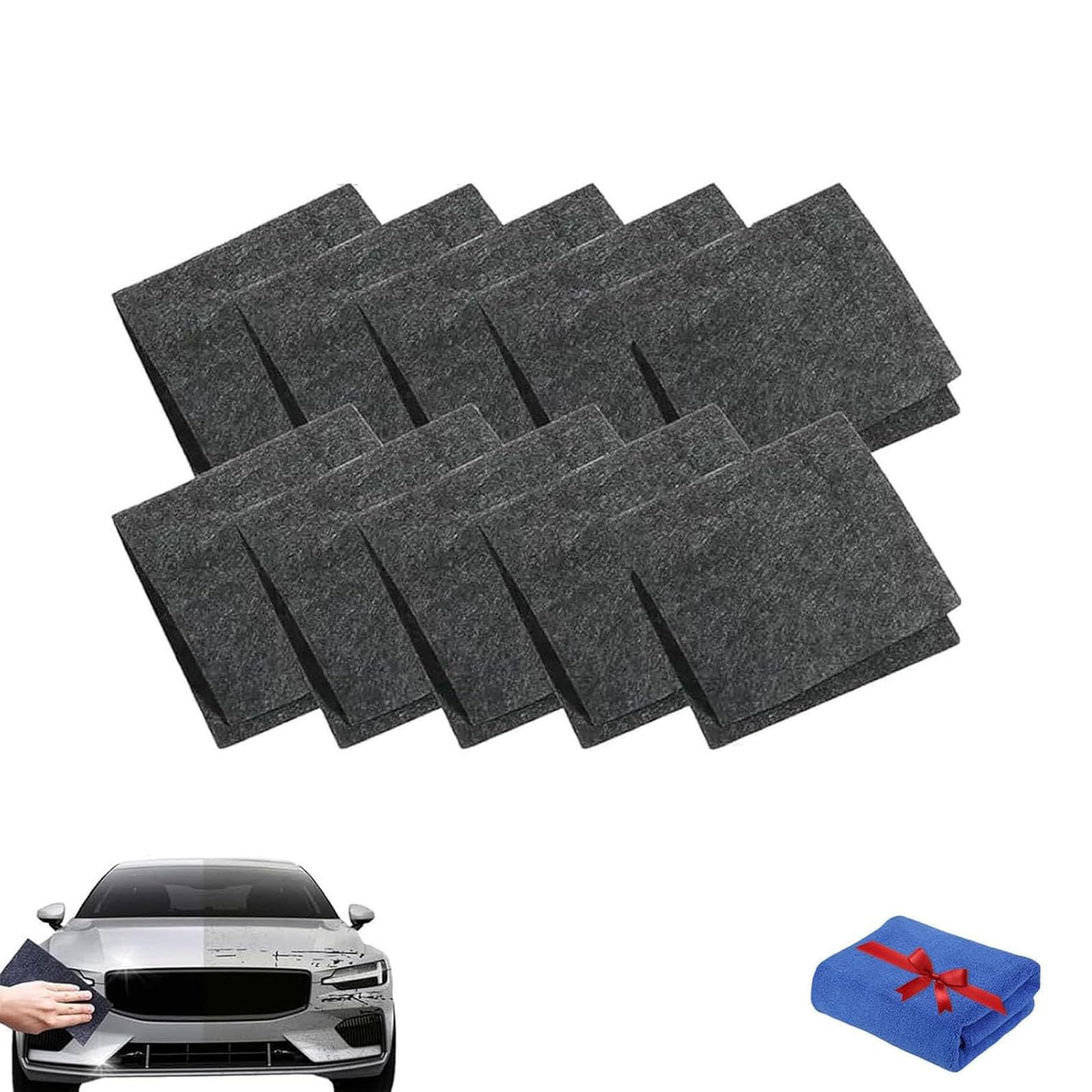 JORCEDI Fixapro Ultimate Scratch Remover, Fixapro Scratch Remover, Car Cleaning Cloth for Scratches, Quick Paint Restoration, Works on all vehicles (10pcs)