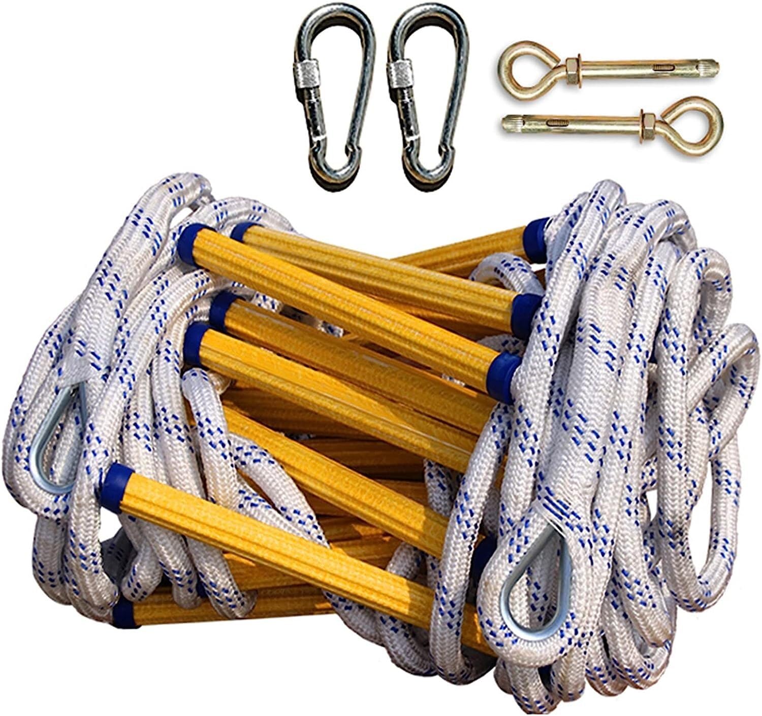 Emergency Escape Rope Ladder, Evacuation, Family Climbing Window And Balcony, Can Be Quickly Deployed(65FT/20M)