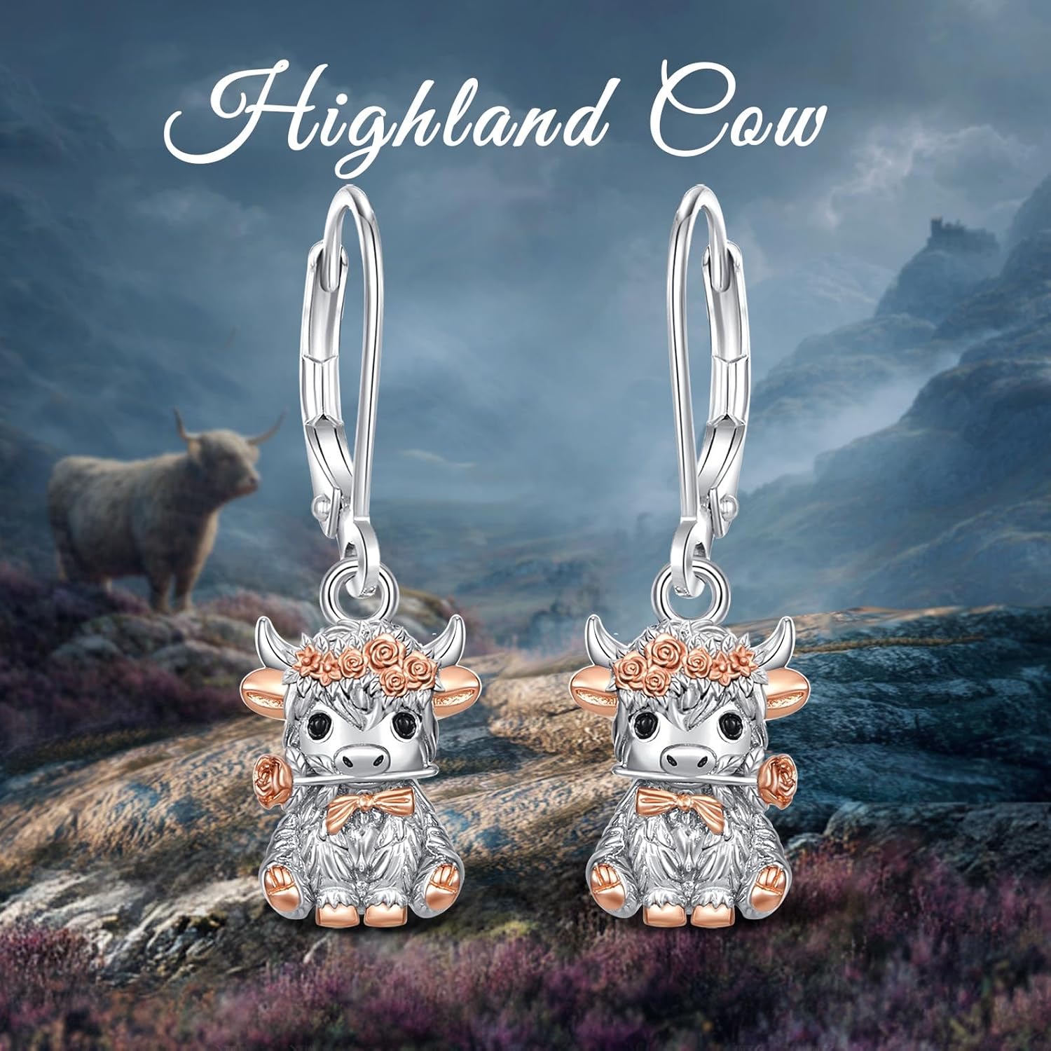 Vito 925 Sterling Silver Teardrop Earrings for Women, Moonstone Turquoise Drop Dangle Earrings Cat Snake Turtle Tree of Life Leverback Earrings Boho Jewelry Gift for Mom Wife - Image 7