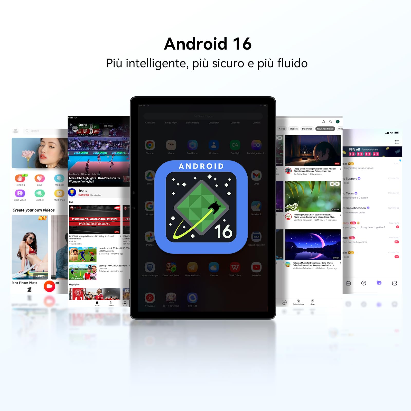 Blackview Android 16 Tablet da 13 Pollici MEGA8, 6GB RAM+128GB ROM, Display FHD 2K 90Hz Grande, Tablet PC da Gaming, Octa Core T620, Fotocamera Dual AI 50MP+13MP, Batteria 11000 mAh, 4G LTE+5G WiFi