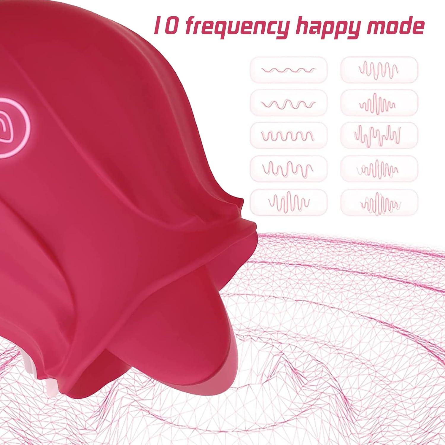 Generic Rose_Adult_Tool 2024 Women Toys, 10 Lick Waterproof Gifts Automatic Electric Adult Toys Machine USB Rechargeable Red Roses B-CX1702