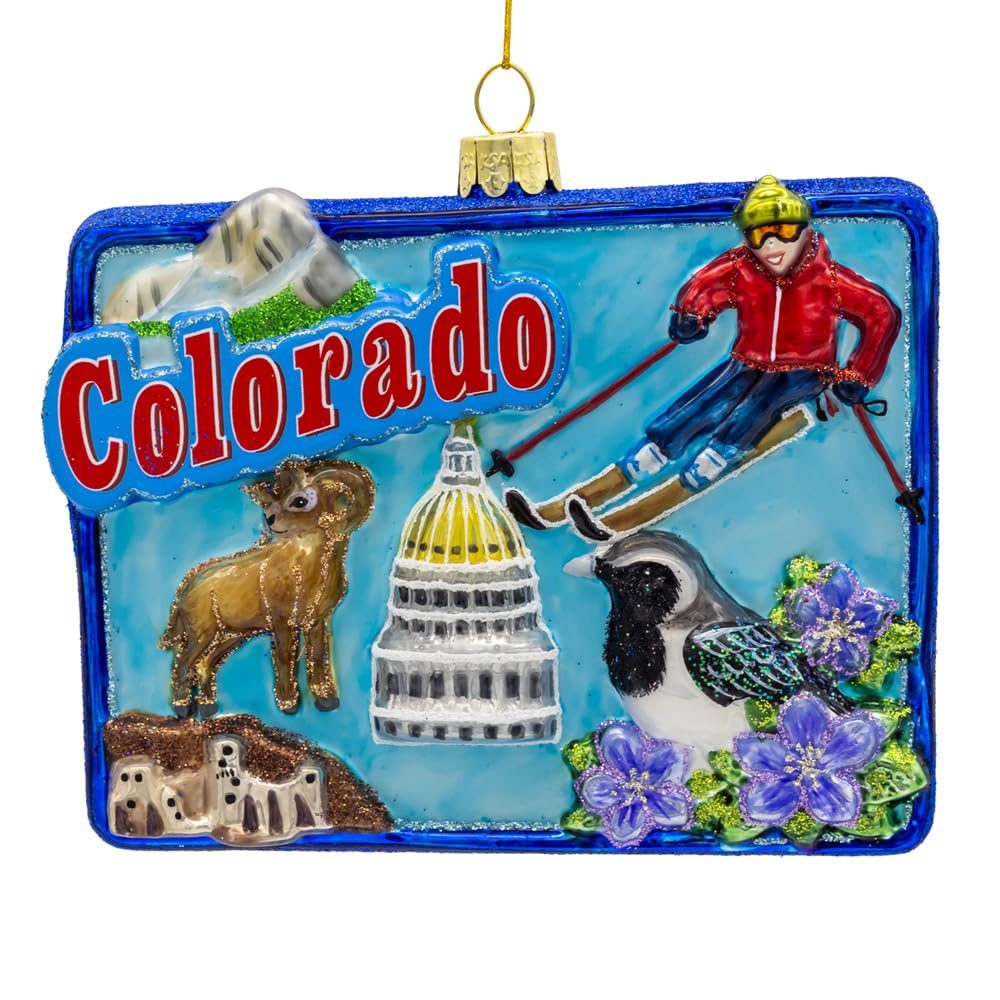 Kurt Adler Glass Colorado Ornament