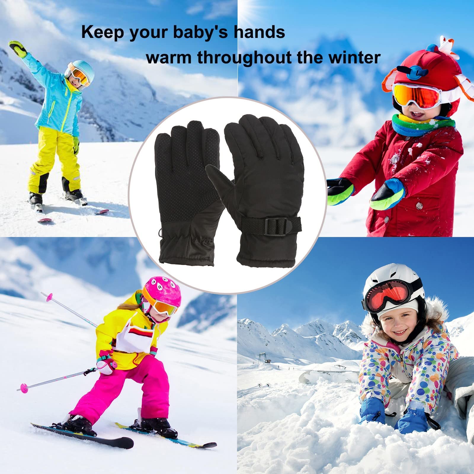 Handschuhe größe 2 Snow Girls Kids Outdoor Skating Winter Warm Boys Ski M/L Größe Snowboardhandschuhe Winddichte Kinderhandschuhe & Fäustlinge Kinder Handschuhe Fashion