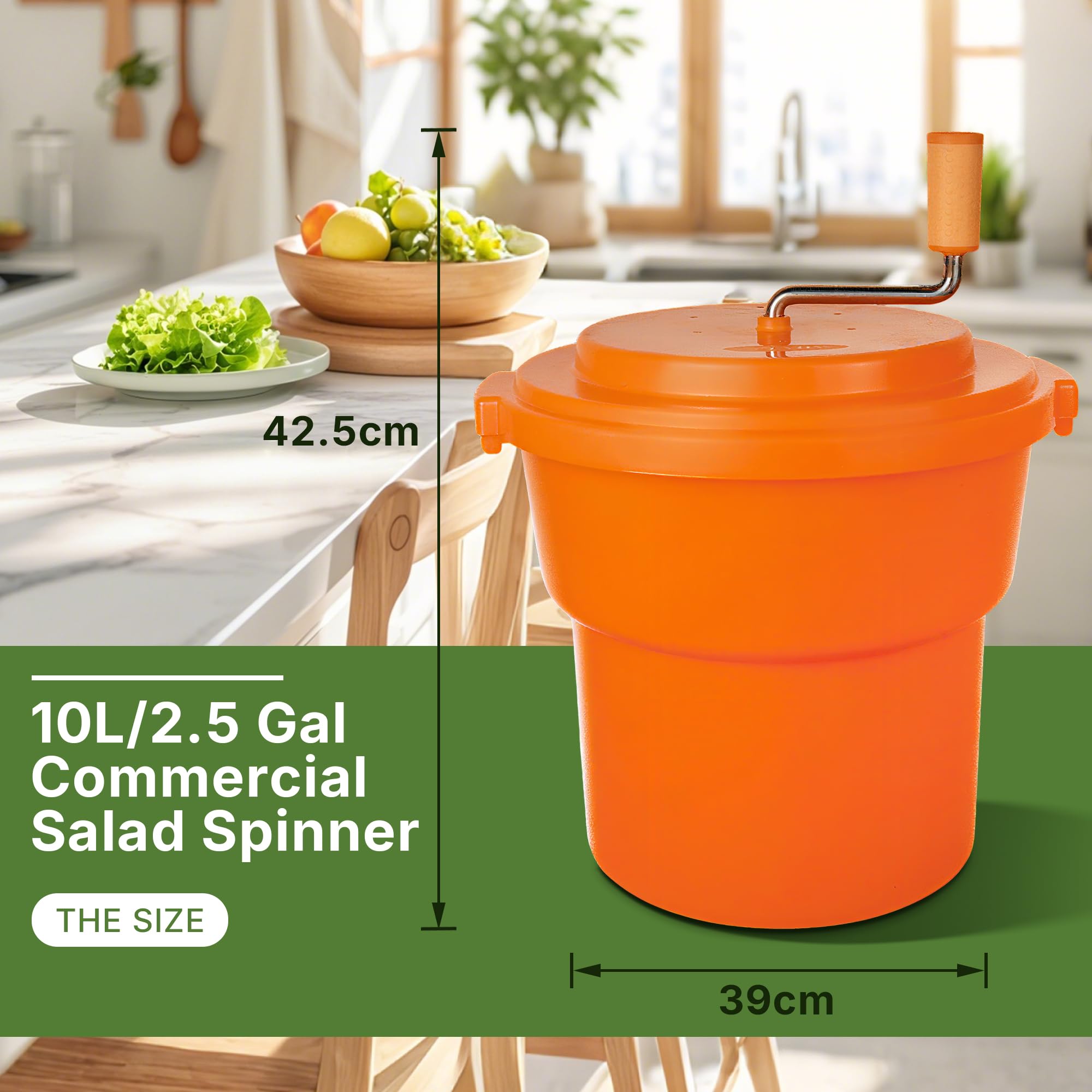 Hakka Salatschleuder, 20 l, Salatschleuder, große Salatschleuder, Gemüsetrockner