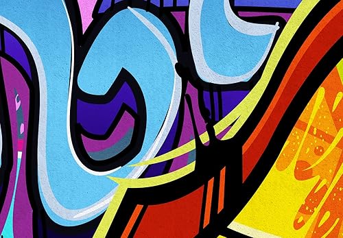 Miniatura 5 de artgeist Mural de pared Graffiti de 135 x 101 pulgadas, papel tapiz autoadhesivo removible de gran tamaño para decoración de pared, mural de arte