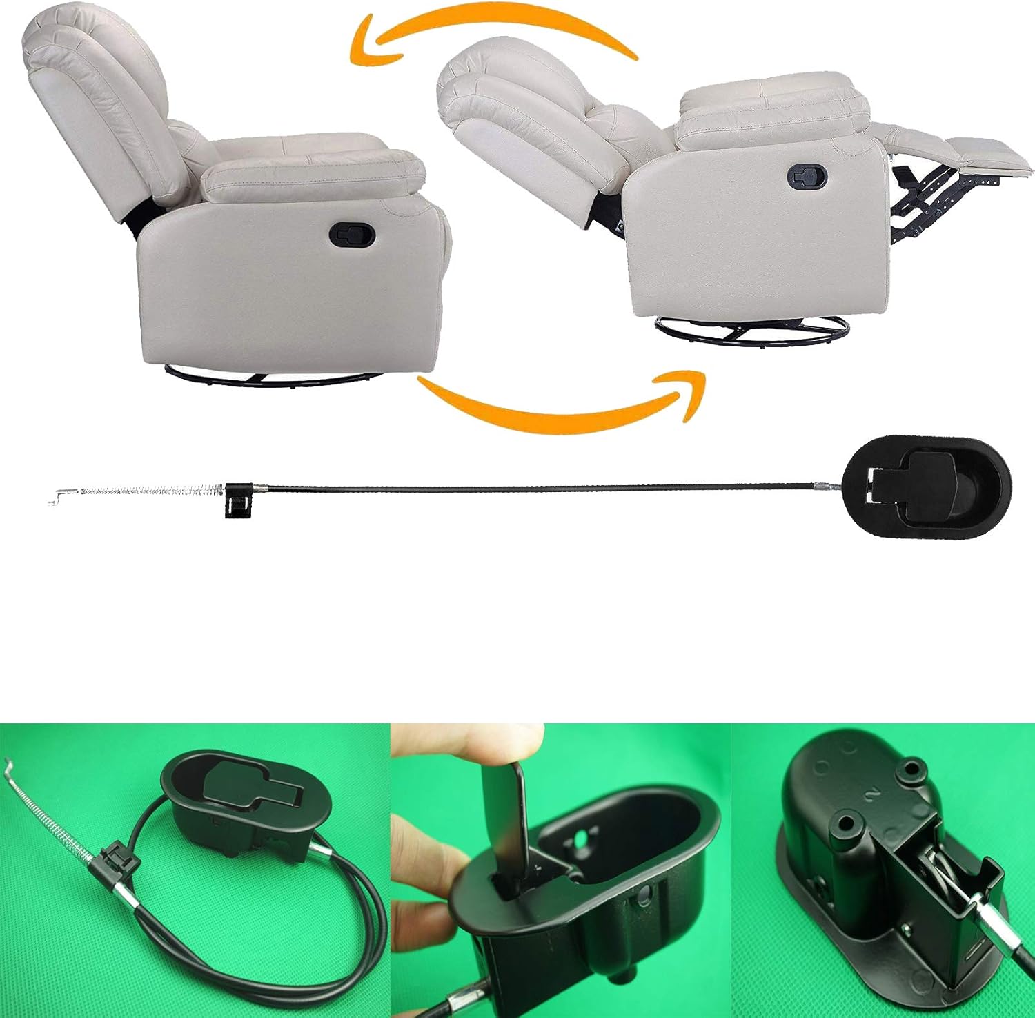 AUXPhome Recliner Lever Trigger Ergonomic Metal Grip