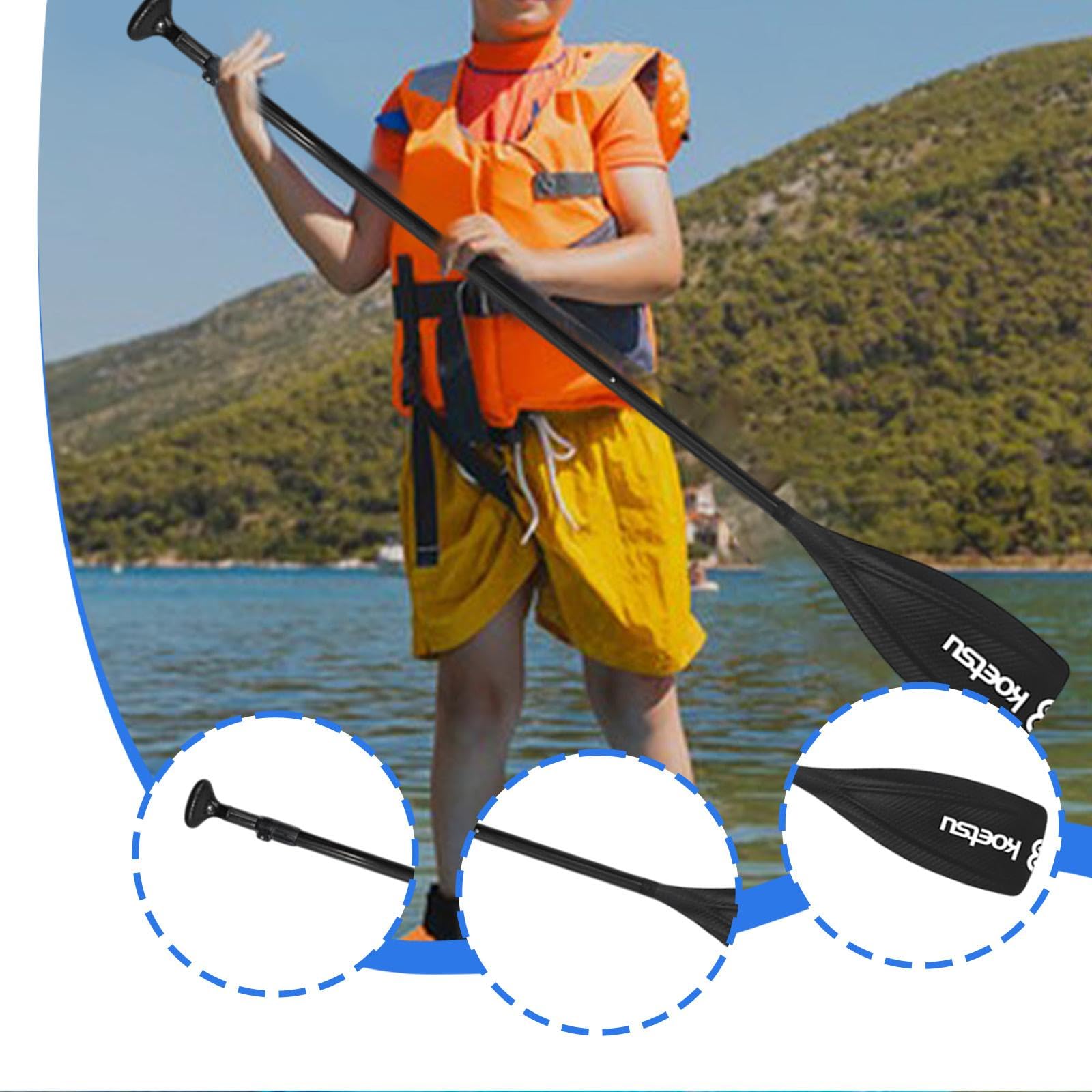 Kayak Paddel mit Einfacher Demontage Humanisiertem Design Kraftvollen Schlägen Und Langlebigem Material für Kanusport für Wasser