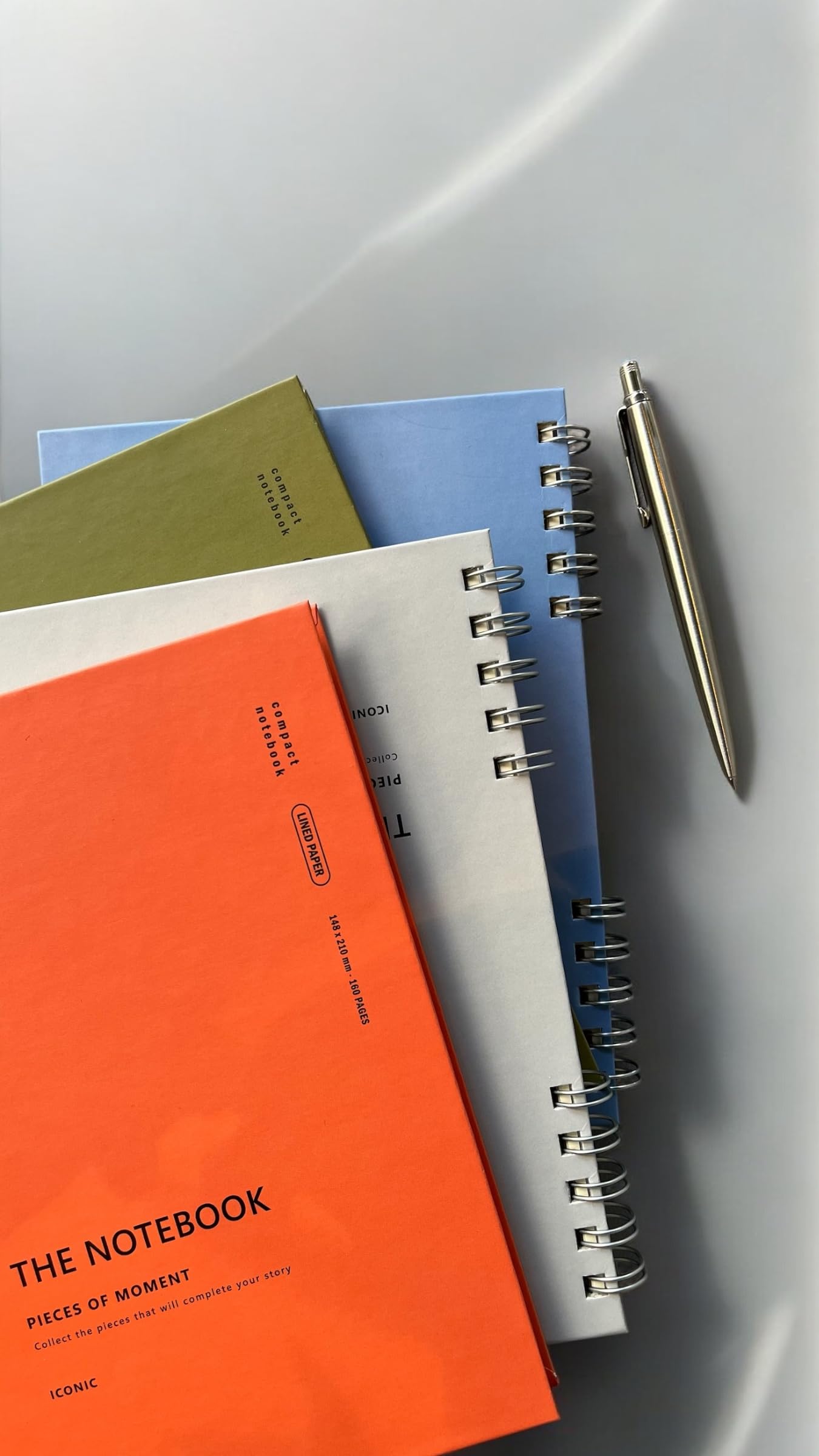 Fark Tanıtım Spiralli 80 Yaprak Çizgili A5 Defter, Not Defteri, Okul Defteri, 4 Farklı Renk Seçeneği (04 Orange Coral)