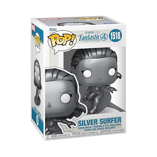 Funko Pop! Marvel: Los 4 Fantásticos 2025 - Silver Surfer - Figura De Vinilo Coleccionable - Idea De Regalo - Mercancia Oficial - Juguetes Para Niños Y Adultos