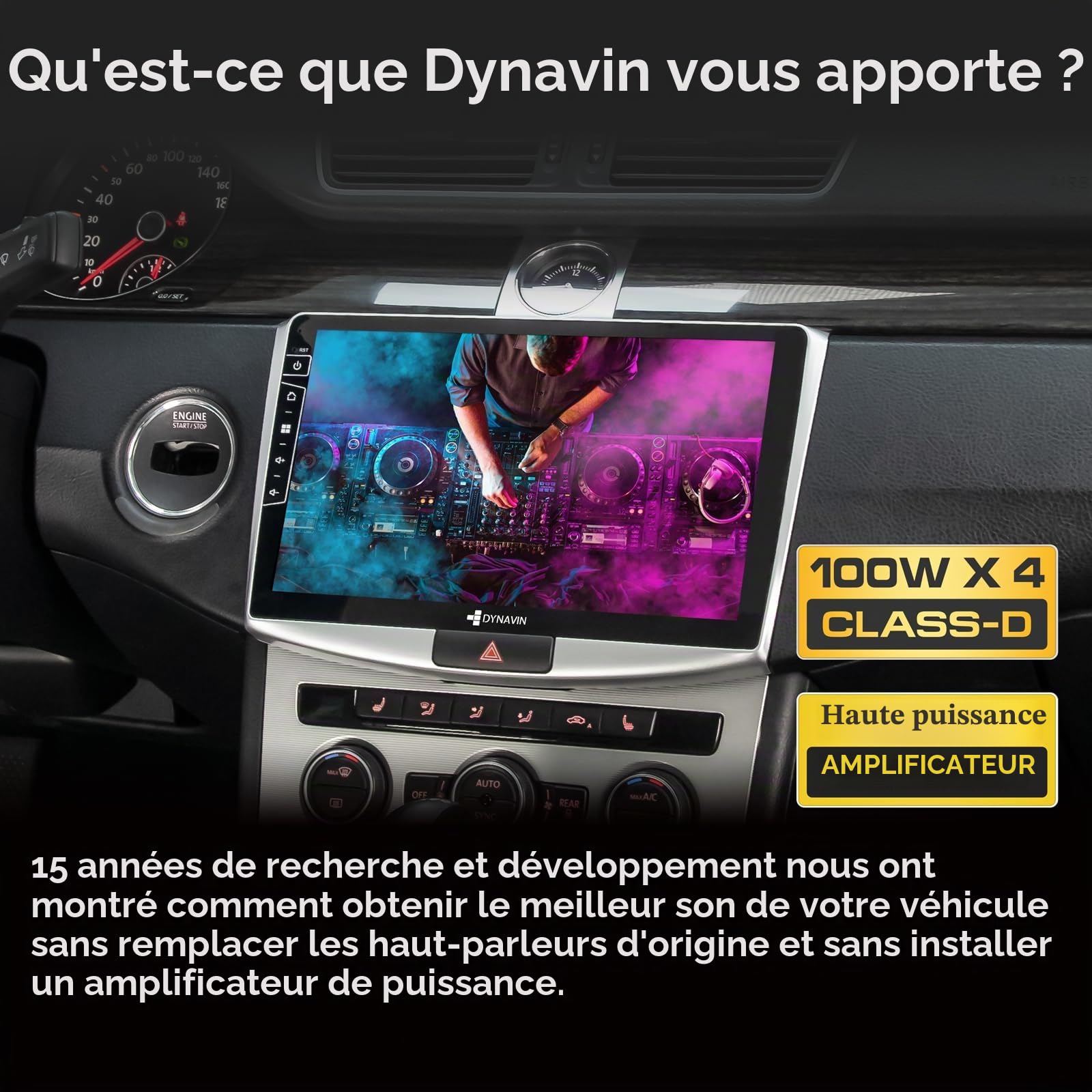 DYNAVIN Android Autoradio GPS pour VW Passat B7 CC; 10,1 Pouces OEM Radio avec Wireless CarPlay et Android Auto | Head-up Display | Dab+ Radio: D9-2S Premium Flex