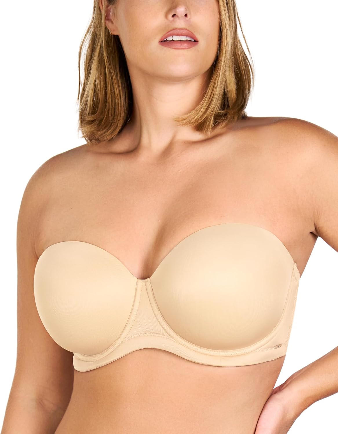 HSIA Strapless Bras for Women Large Bust Non Slip Full Coverage Underwire Supportive Multiway Strapless Bra Plus Size