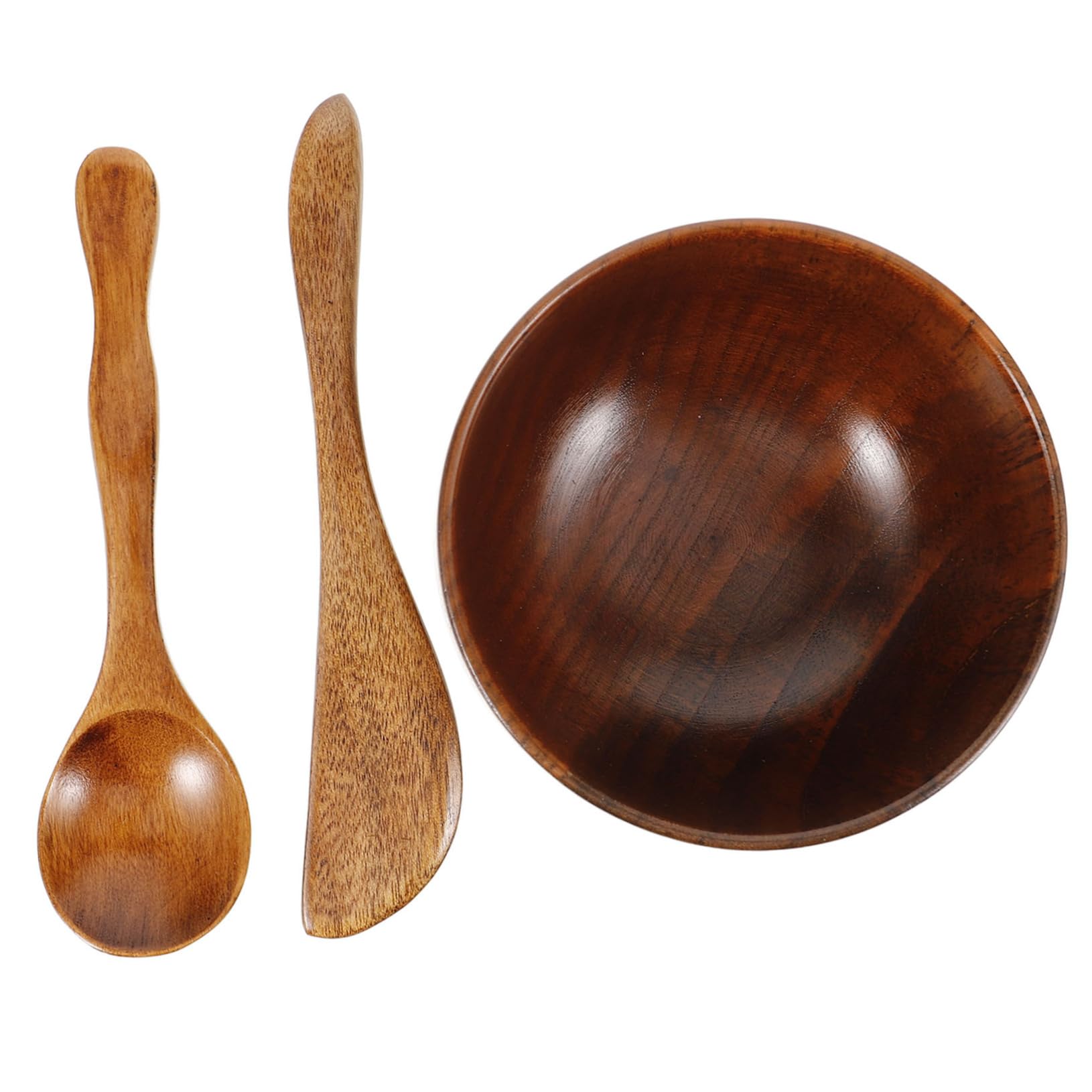 FRCOLOR 5 Sätze Maskenschale aus Holz für Tonmasken Gesichtsmischspatel holzschüssel set werkzeug Gesichtsmaske Make-up-Applikatoren Maske DIY Schüssel hölzern Wiederverwendbar
