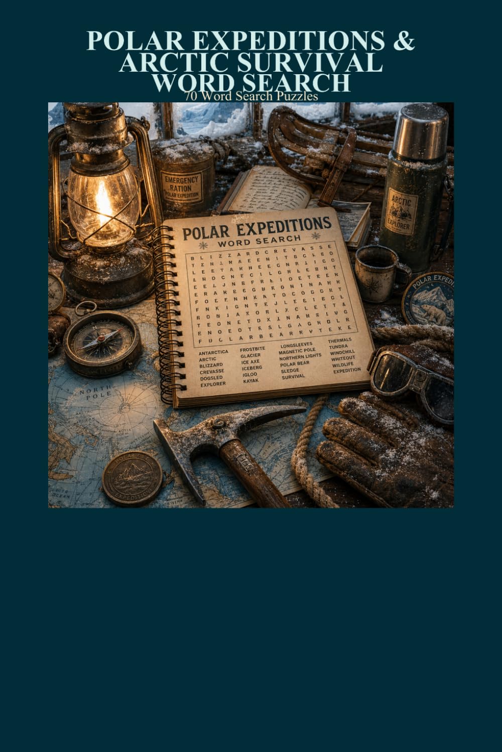 Polar Expeditions & Arctic Survival Word Search 70 Word Search Puzzles