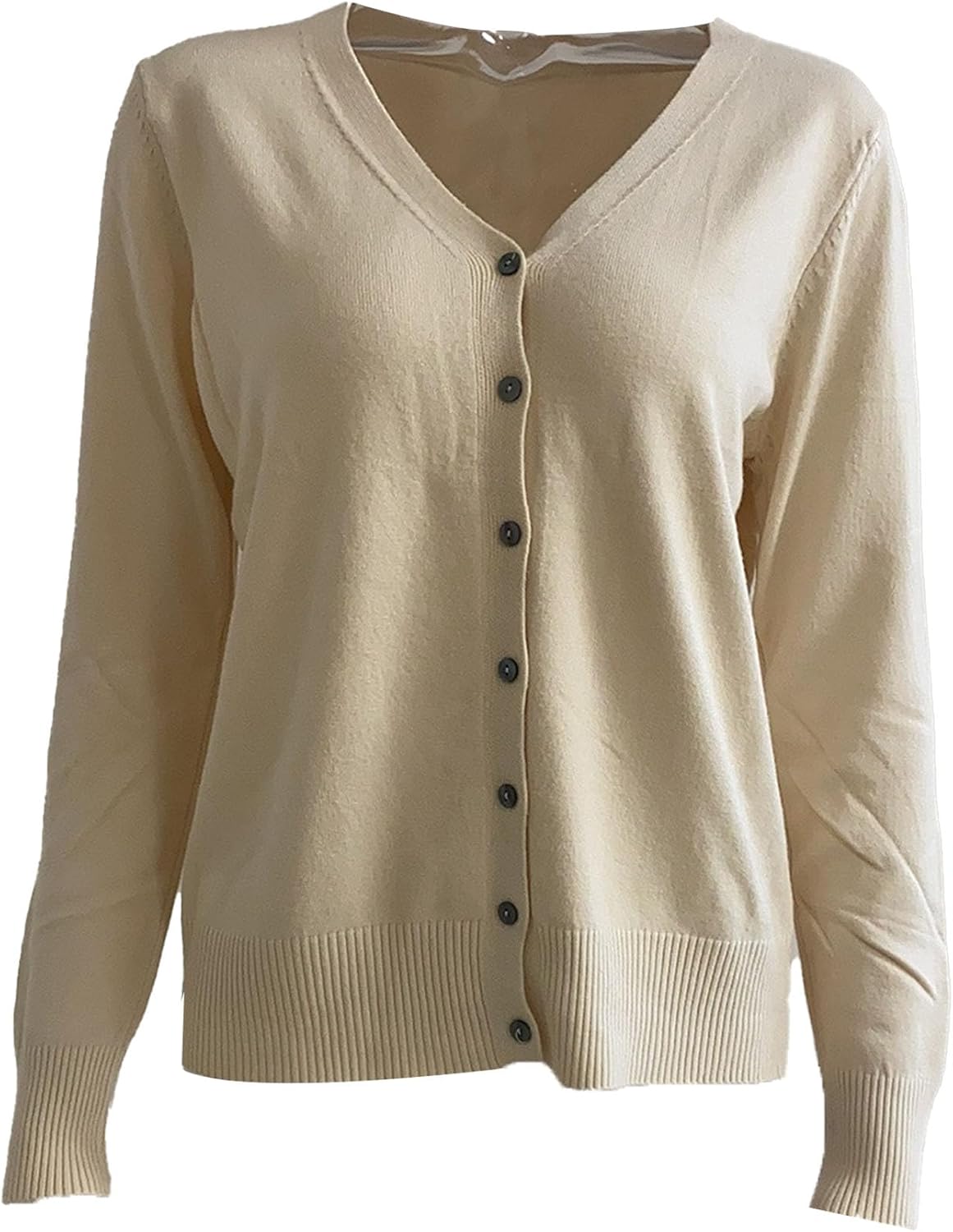 Long Sleeve Cardigan for Women 2024 Fall Winter Open Front Button Cropped Sweaters Loose Cable Knit Outerwear