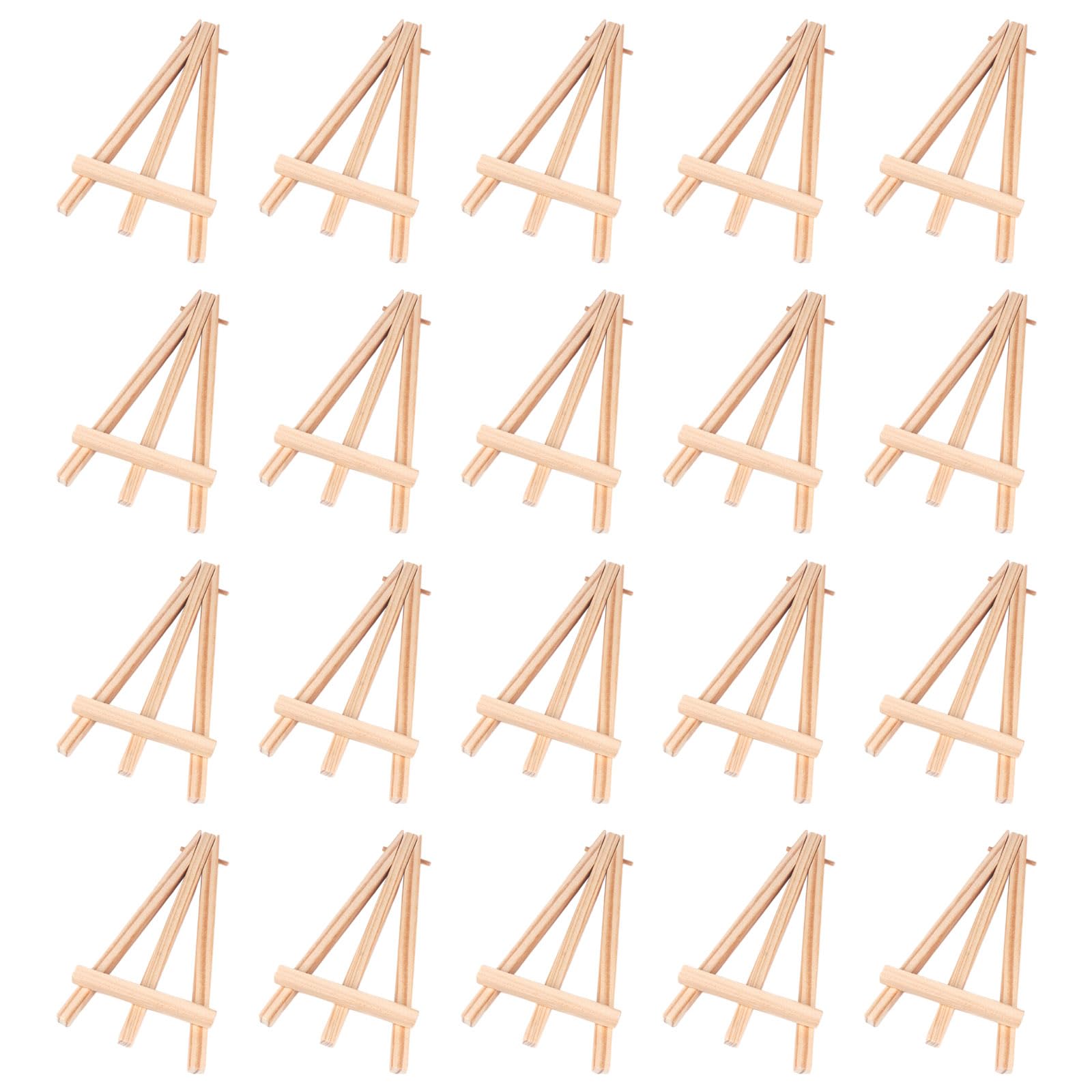 20 mini chevalets triangulaires pliants en bois léger pour petits cadres de table