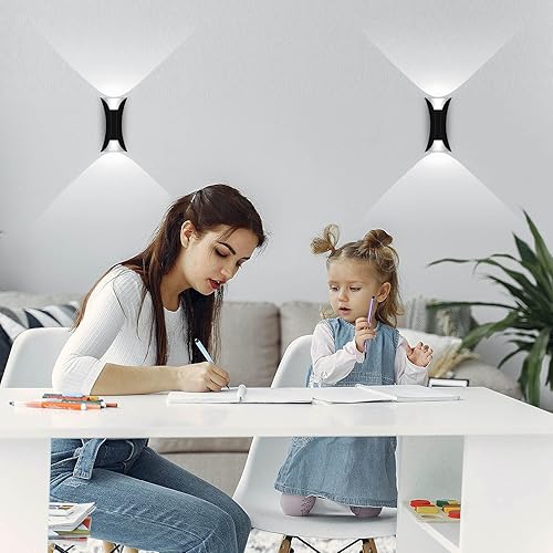 Miniatura 6 de Kawell Lámpara de pared moderna creativa de 10 W, lámpara de pared LED hacia arriba hacia abajo, impermeable, IP65, lámpara de pared de aluminio,