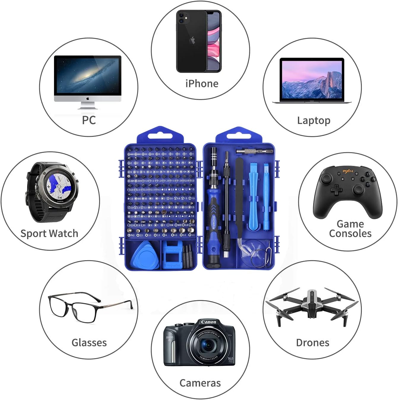 Computer Repair Kit, 122 in 1 Laptop Screwdriver Kit, Small Precision  Screwdriver Set, with Case for iPhone, Laptop, PC, Computer, PS4 DIY Hand  Tools, Blue : Amazon.de: DIY & Tools
