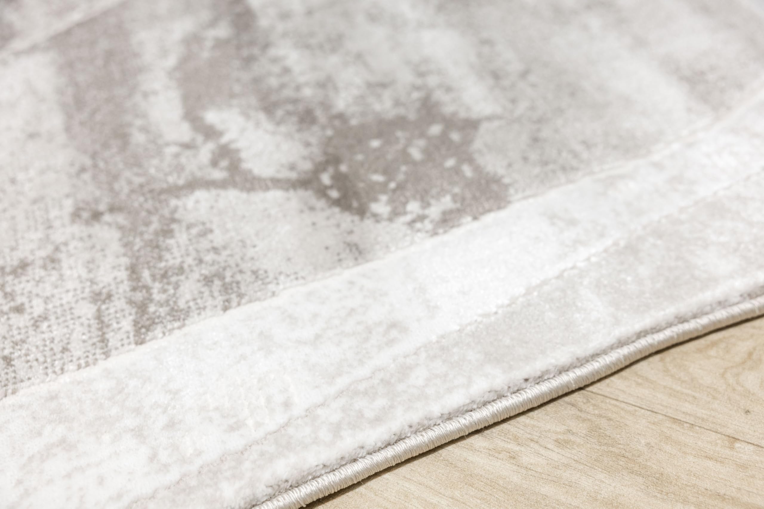 Teppiche Selenne Wohnzimmer, Unregelmäßige Form, Grau, Beige, 80x150 cm,Teppich Schlafzimmer, Tepich Waschbarer, Teppich groß, Bedroom Carpets, Rug The Carpet Living Room, Area Rugs,