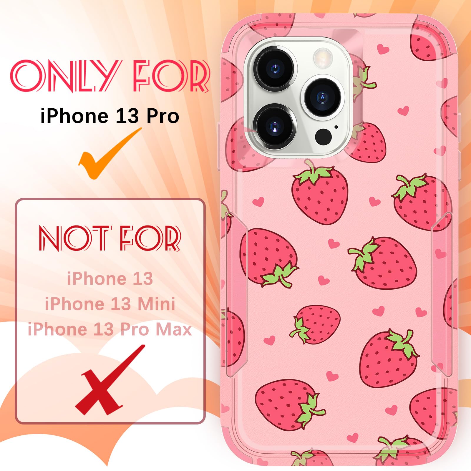 Pegmode Custodia protettiva 3 in 1 per iPhone 14, resistente, con motivo floreale, custodia rigida antiurto per Apple iPhone 14, per ragazze, donne, uomini, ragazze, ragazzi e adolescenti