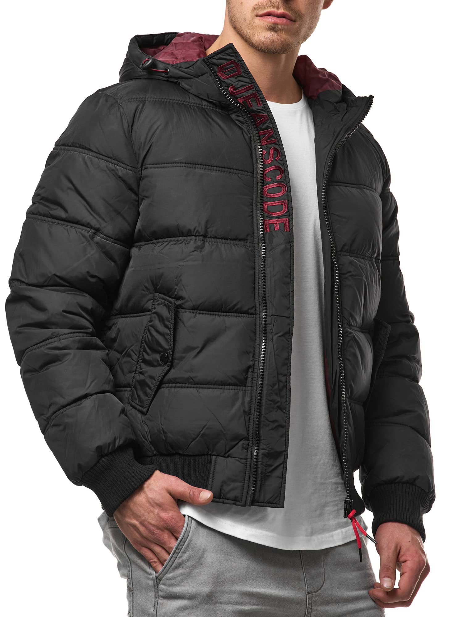 Indicode Uomini Adrian ZA Quilted Jacket | Giacca trapuntata dall'aspetto di una piumino
