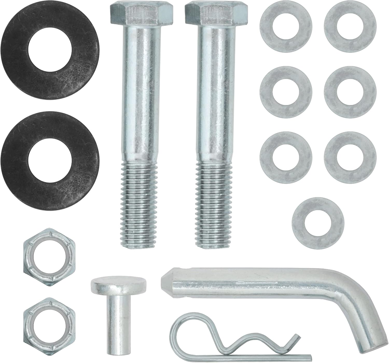 CURT 17076 Replacement Round Bar Weight Distribution Hitch Hardware Kit, YELLOW ZINC