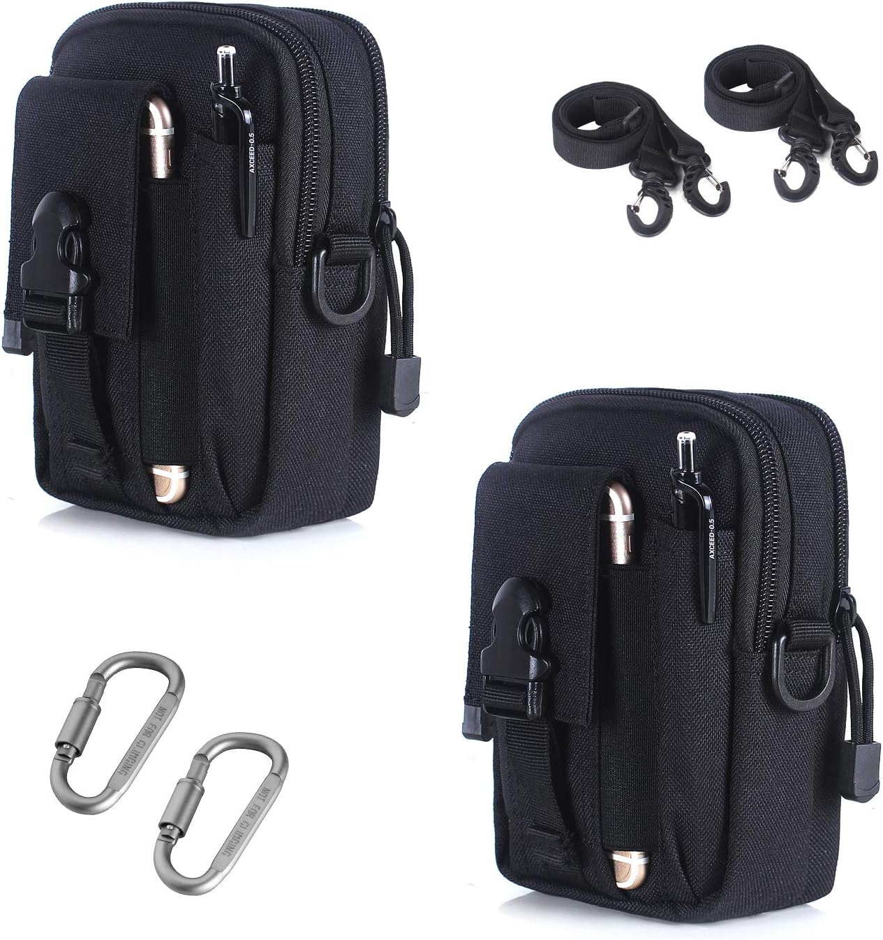 Tactical Molle EDC Pouch Compact 1000D Multipurpose Utility Gadget Belt Waist Bag with Cell Phone Holster Holder
